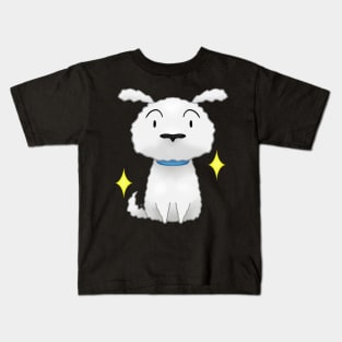 Fluffy white dog Kids T-Shirt